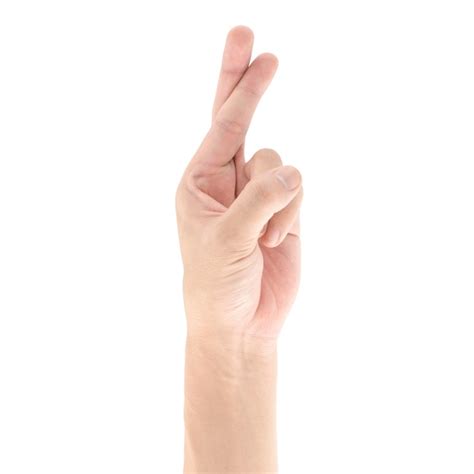 Premium Photo | Finger cross hand gesture isolated on white background ...