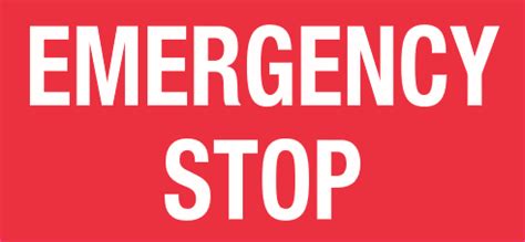 Emergency Stop sticker - OnSafe