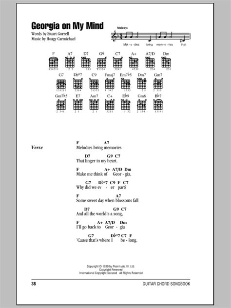 Georgia On My Mind by Ray Charles - Guitar Chords/Lyrics - Guitar ...