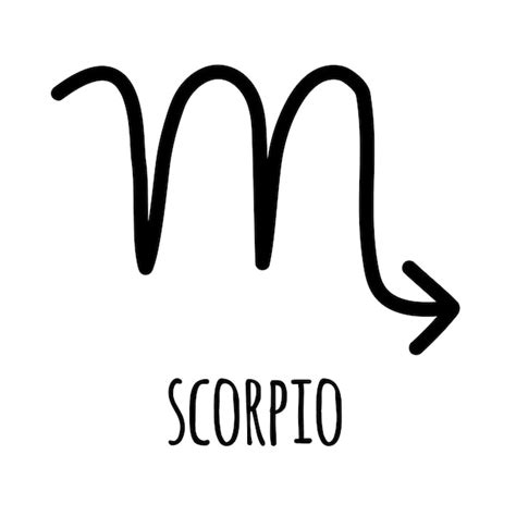 Premium Vector | Vector hand drawn scorpio astrological zodiac sign