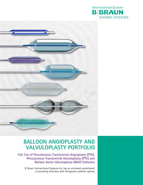 BBraun Percutaneous Transluminal Angioplasty (PTA), Percutaneous Transluminal Valvuloplasty (PTV ...