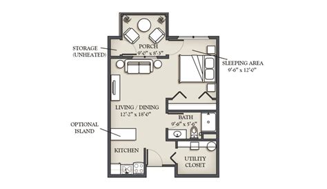 Studio (B) 556 sq. ft. - Kendal at Hanover