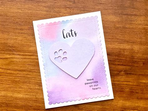 Cat Sympathy Card, Pet Sympathy Card, Loss of a Pet Card, Loss of a Cat ...