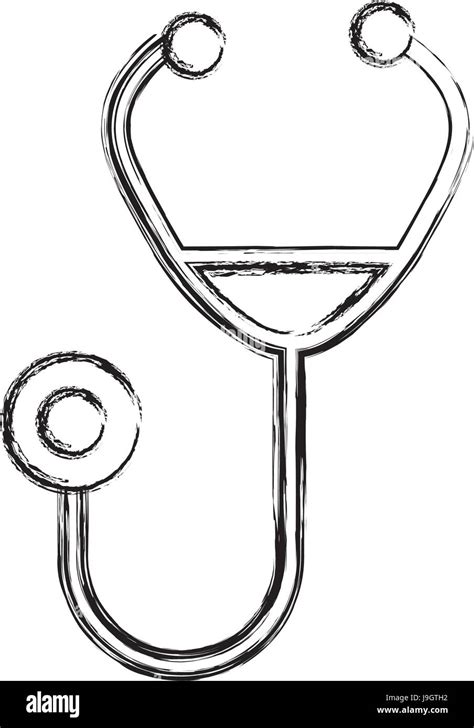 sketch draw stethoscope cartoon Stock Vector Image & Art - Alamy