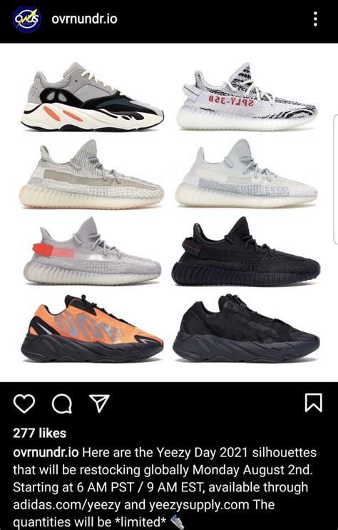 yeezy day 2021 lineup : yeezys