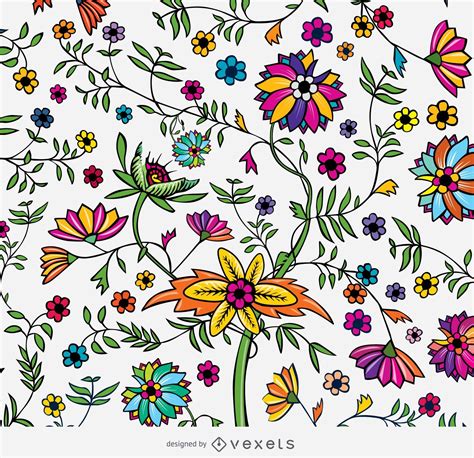 Exotic Floral Texture Vector Download