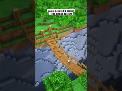 I made rope bridges in Minecraft #shorts #minecraft | Minecraft bridges ...