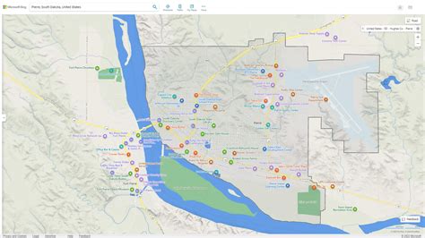 Pierre, South Dakota Map