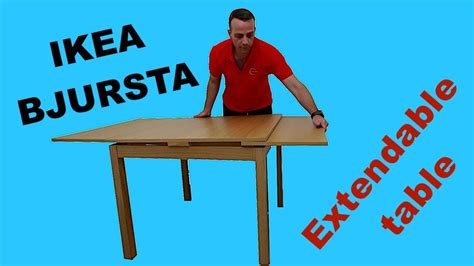 Ikea BJURSTA Extendable table assembly instructions - YouTube