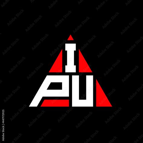 IPU triangle letter logo design with triangle shape. IPU triangle logo design monogram. IPU ...