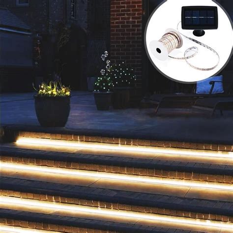 Solar-Powered 16ft Outdoor LED Light Strip | Led outdoor lighting, Strip lighting, Led light strips