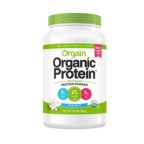 The Orgain® Organic Protein™ Plant Based Powder Vanilla Bean (2.74 lbs ...