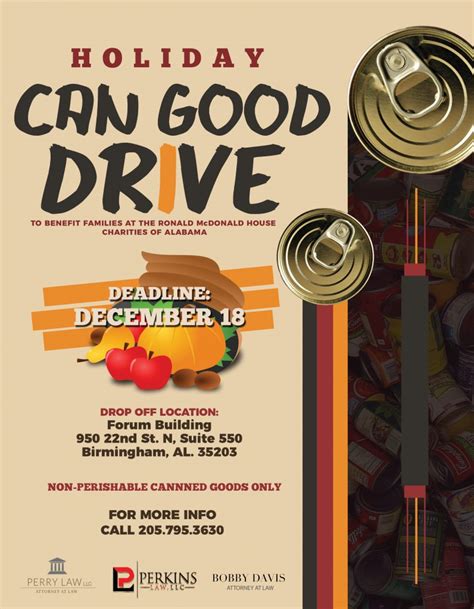 Holiday Canned Good Food Drive (ends Dec. 18) | Ronald McDonald House ...