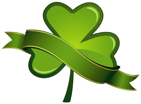 St Patricks Day Shamrock with Banner PNG Clipart | St patricks day clipart, Happy st patricks ...