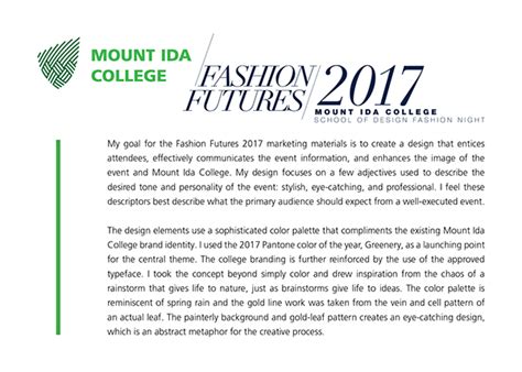 Design Solutions III - 2017 Mount Ida Fashion Show on Behance