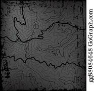 72 Old Topographic Map Clip Art | Royalty Free - GoGraph