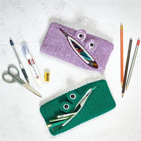 Pencil Case Crochet PATTERN. Crochet Pencil-box Monster. - Etsy