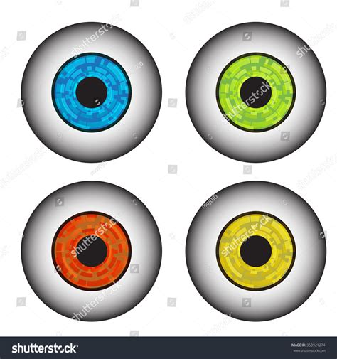 Set Of Robot Eye, Vector Illustration - 358921274 : Shutterstock