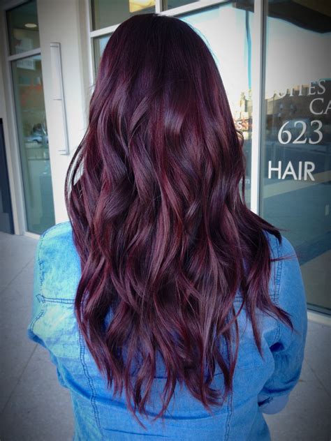 Beautiful mahogany color www.facebook.com/ShearDesignsByLiana | Violet hair colors, Red violet ...