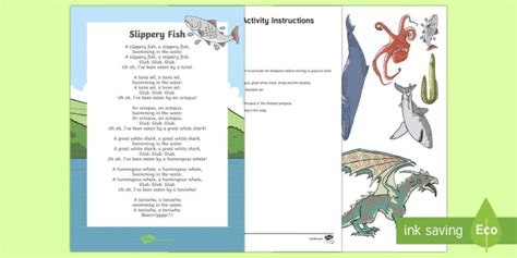 Slippery Fish Songs Template Resource Pack | NZ ECE | Twinkl