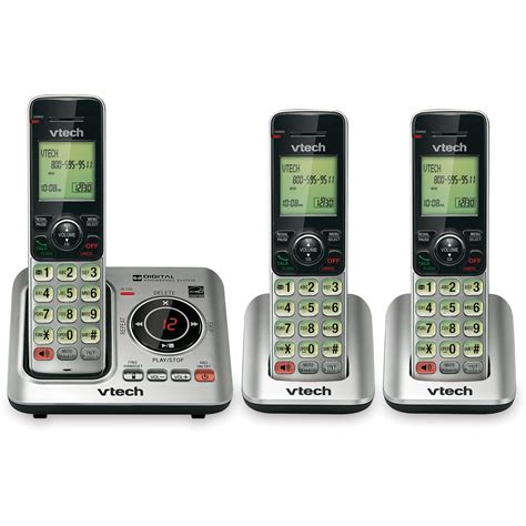 VTech CS6629-3 Cordless Phone with Answering Machine & Caller ID/Call ...