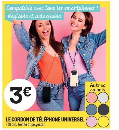 Promo Le Cordon De Téléphone Universel chez Centrakor - iCatalogue.fr