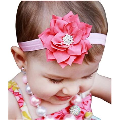 Fabric Flower Headband for Newborn Kids Hair Accessories Flower ...