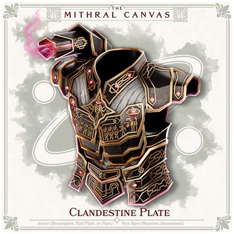 [OC-Art] Clandestine Plate| Armor [The Mithral Canvas] 5e : DnDHomebrew ...