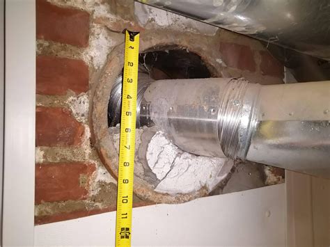 vent - How should I seal a flexible flue liner passing through large clay thimble? - Home ...