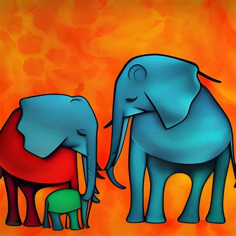 Abstract Paintings Of Elephants