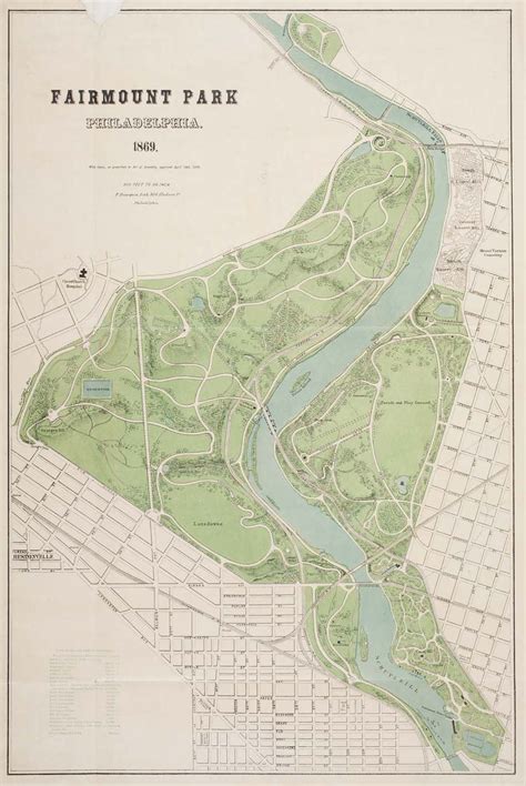 Fairmount Park, Philadelphia (Philadelphia: F. Bourquin, Lith., 1869). Lithograph | Urban ...