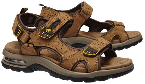 Buy CAMEL CROWN Men's Leather Sandals for Hiking Walking Beach Treads ...