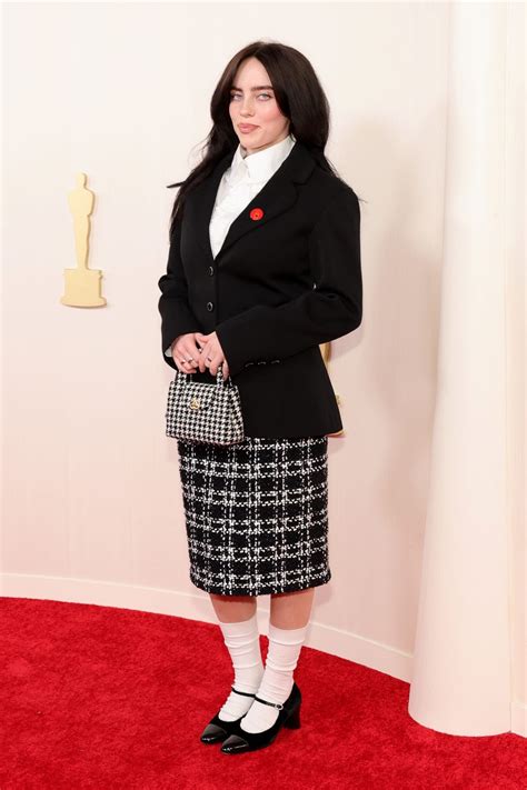 Billie Eilish Channels an Office Siren Barbie at the 2024 Oscars