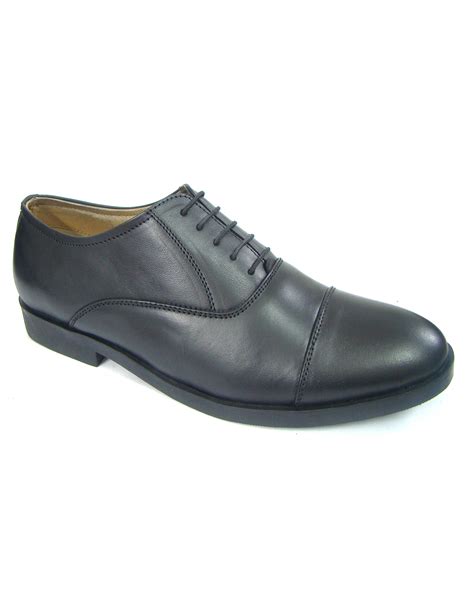 ASM Pure Leather Formal Black Oxford Shoes. Size Available 5 to 15 UK ...