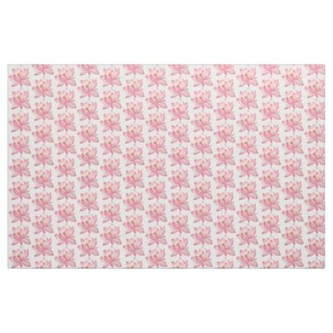 Pink Lotus Flowers Fabric | Pink lotus, Printing on fabric, Beautiful ...