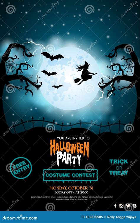 Halloween Party Wallpaper stock illustration. Illustration of cross ...