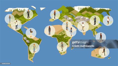 People On World Map High-Res Vector Graphic - Getty Images