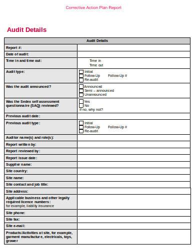 11+ Audit Corrective Action Plan Templates in MS Word| Excel | PDF ...