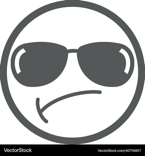 Bossy emoticon arrogant and imperious face Vector Image