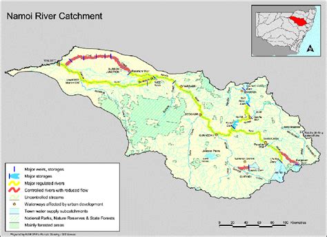 Namoi River catchment map