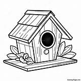 Bird House Coloring Page  Pagescom sketch template