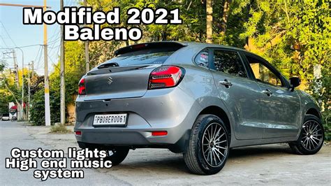 High end music system in Baleno | modified 2021 baleno | 16 inch alloy wheels | custom lights ...