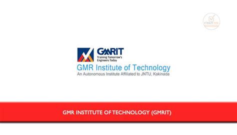 GMR Institute of Technology (GMRIT) invites eligible candidates for ...