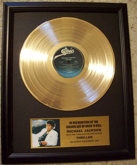 Michael Jackson "Thriller" Gold LP Record