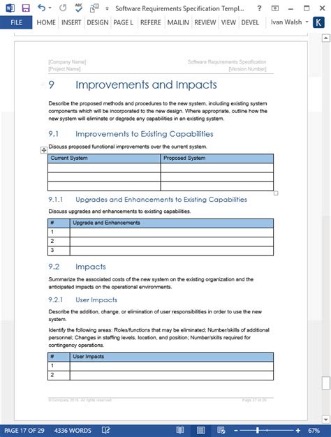 Software Requirements Specification Templates – 29-page SRS, Use Case, Requirements Traceability ...