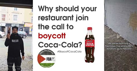 Pro-Palestinian NGO calls on restaurants to boycott Coca-Cola - Feed the Lion