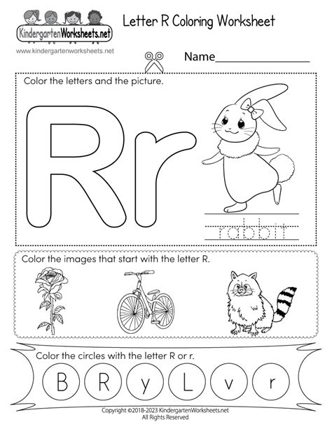 Letter R Coloring Worksheet - Free Printable, Digital, & PDF