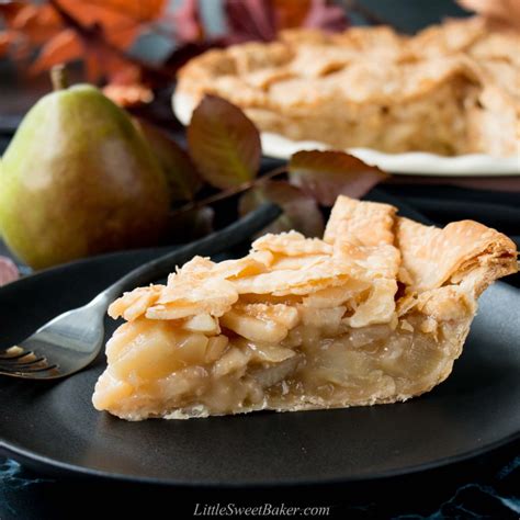 Maple Ginger Pear Pie - Little Sweet Baker