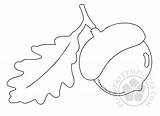 Acorn With A leaf coloring Page Image Of Nature  Flowers Templates sketch template