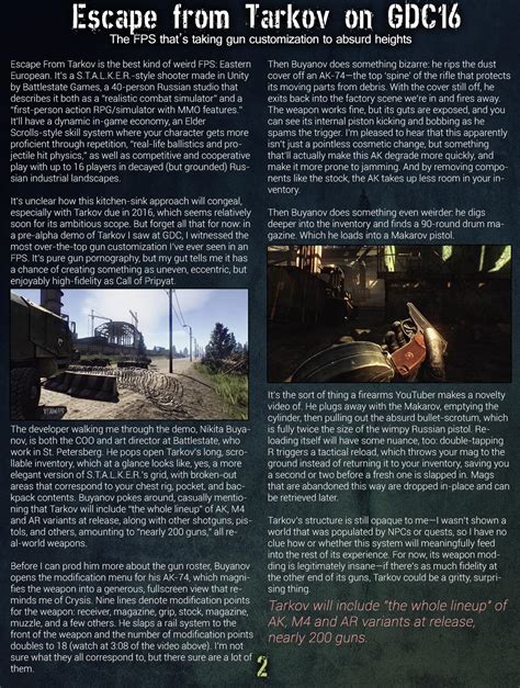 Escape From Tarkov Digital Magazine - Gaming - Level1Techs Forums